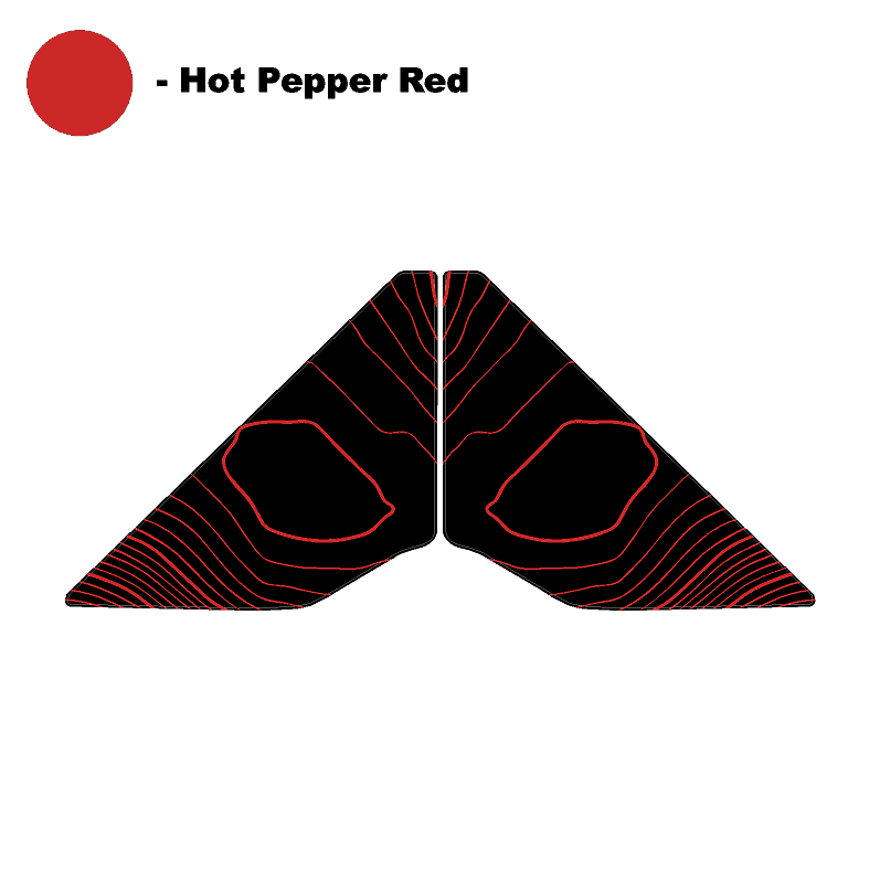 Topo Front Window Triangle Overlay (Printed Series) - 2021+ Bronco 4 Door - Speedlogix