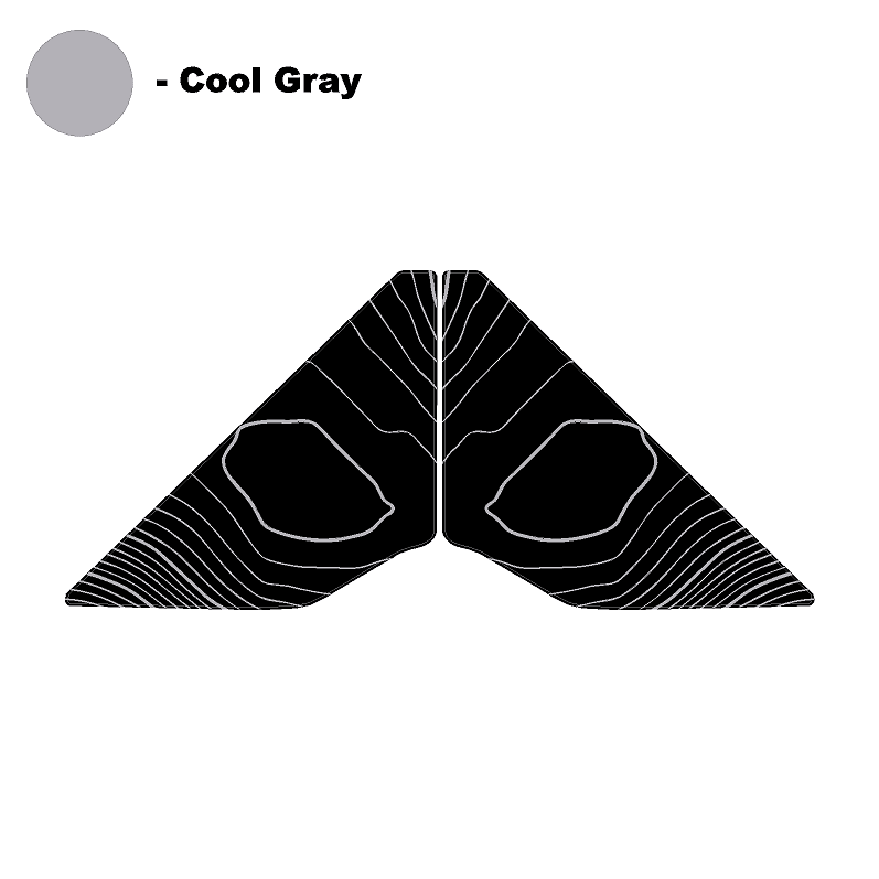 Topo Front Window Triangle Overlay (Printed Series) - 2021+ Bronco 4 Door - Speedlogix