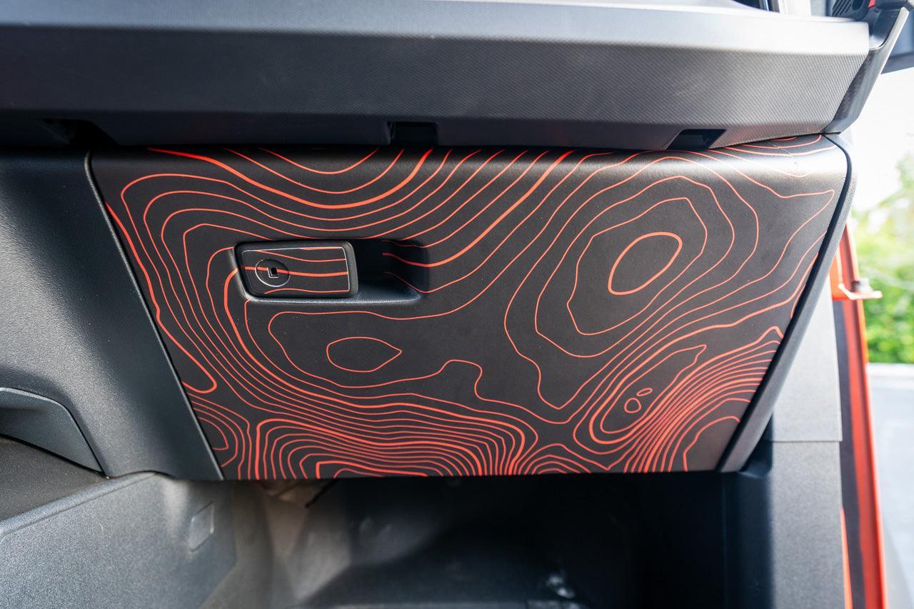Topo Glovebox Overlay Kit (Printed Series) - 2021+ Bronco - Speedlogix