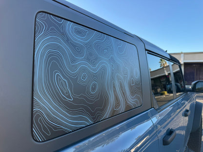 Topo Hardtop Side Window Overlays - 2021+ Bronco 4 Door - Speedlogix