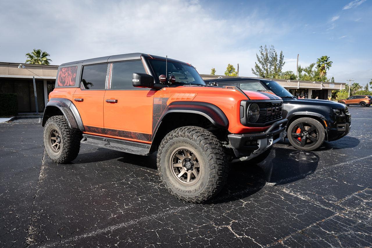 Topo Hardtop Side Window Overlays - 2021+ Bronco 4 Door - Speedlogix