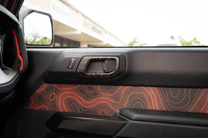 Topo Interior Door Handle Overlays - 2021+ Bronco - Speedlogix