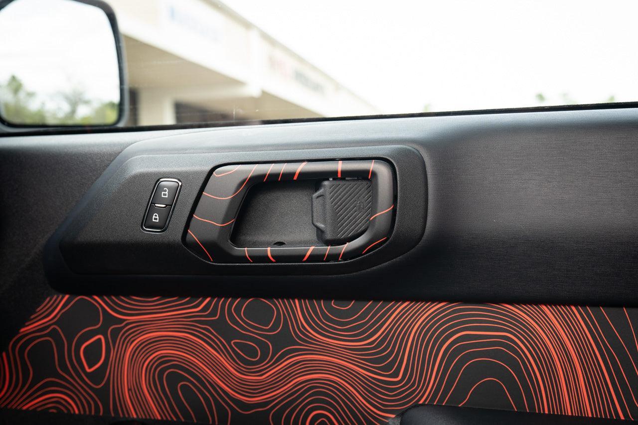Topo Interior Door Handle Overlays - 2021+ Bronco - Speedlogix