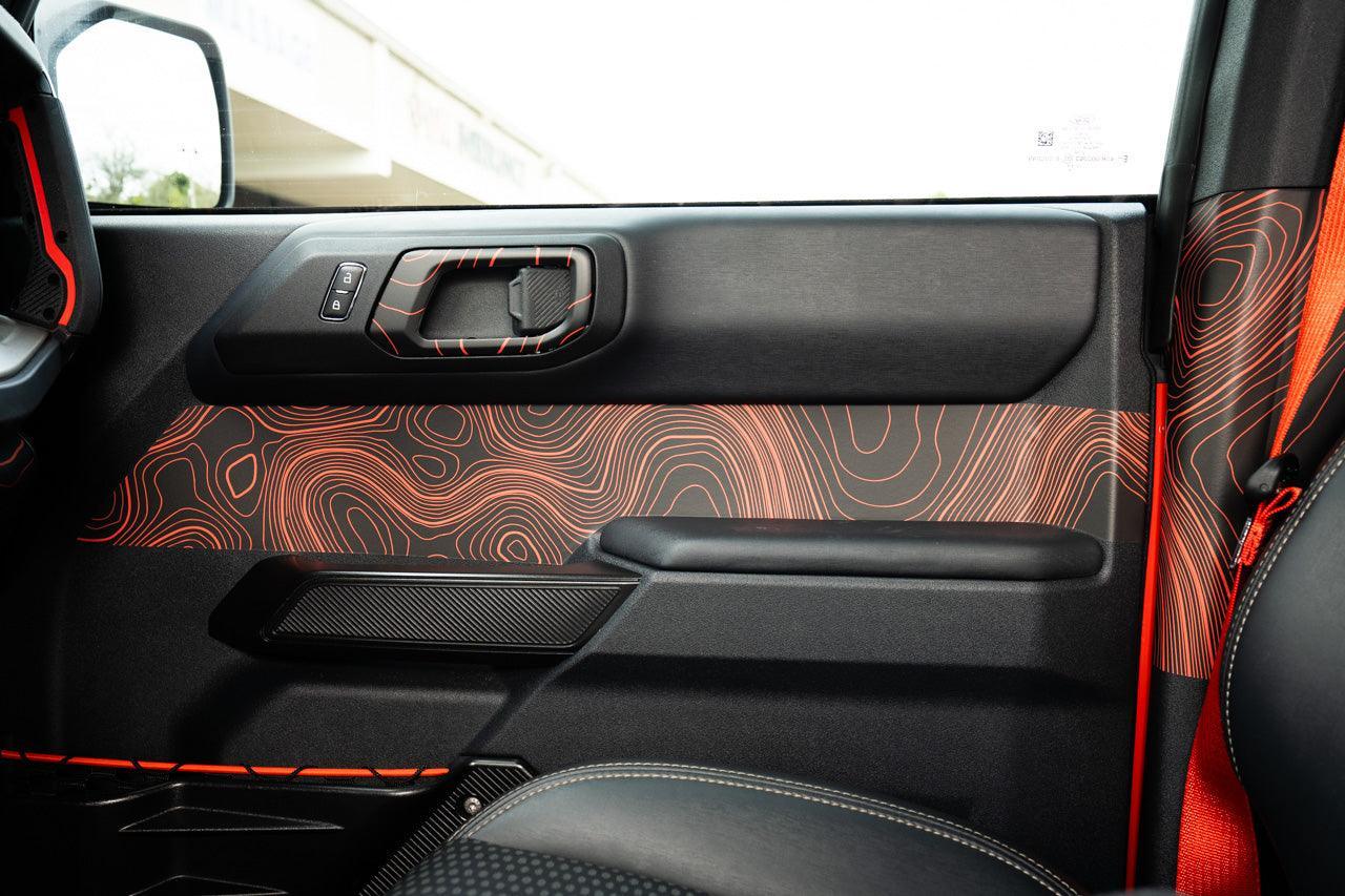 Topo Interior Door Handle Overlays - 2021+ Bronco - Speedlogix