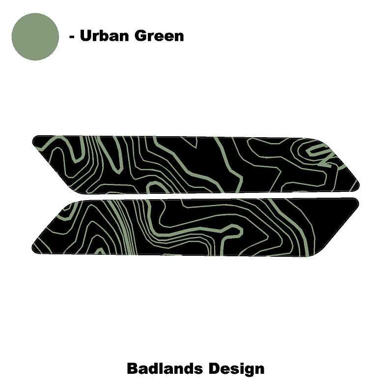 Topo Interior Front Door Grab Handle Overlay Kit (Printed + Laser Series) - 2021+ Bronco - Speedlogix