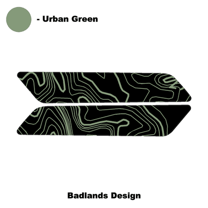 Topo Interior Front Door Grab Handle Overlay Kit (Printed + Laser Series) - 2021+ Bronco - Speedlogix