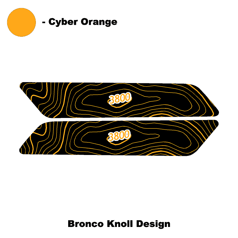 Topo Interior Front Door Grab Handle Overlay Kit (Printed + Laser Series) - 2021+ Bronco - Speedlogix