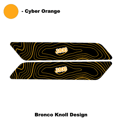 Topo Interior Front Door Grab Handle Overlay Kit (Printed + Laser Series) - 2021+ Bronco - Speedlogix