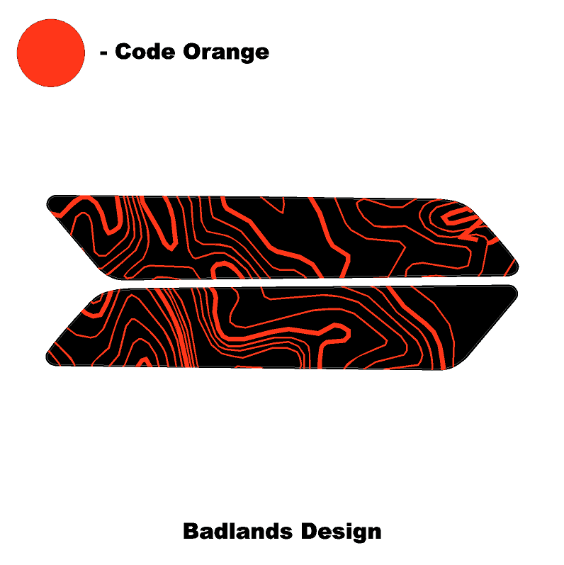 Topo Interior Front Door Grab Handle Overlay Kit (Printed + Laser Series) - 2021+ Bronco - Speedlogix