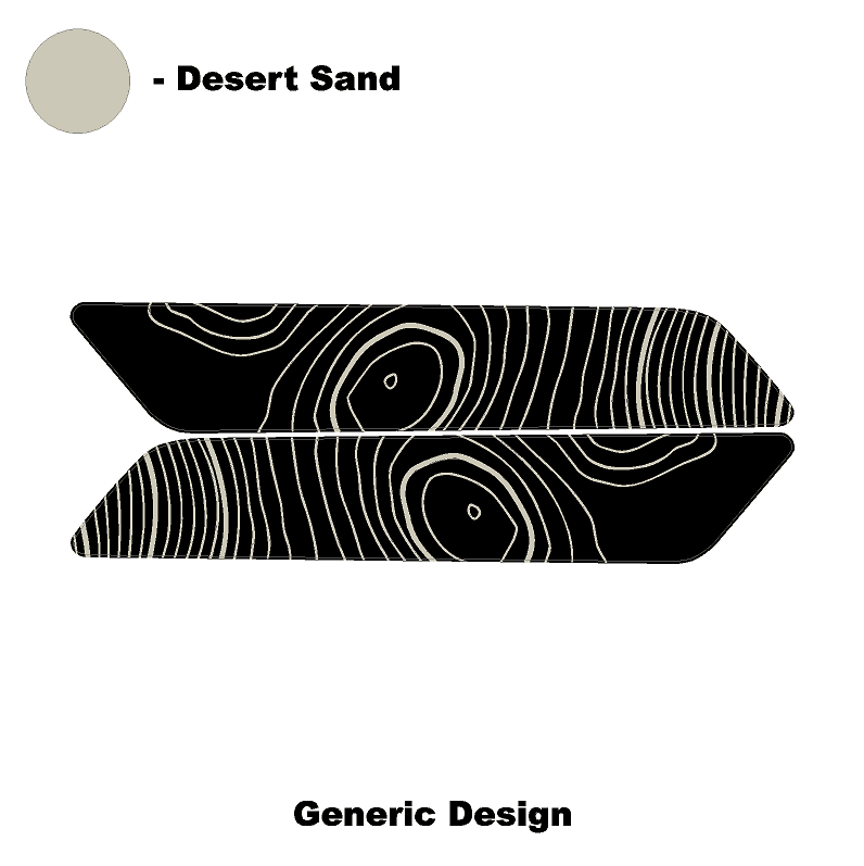 Topo Interior Front Door Grab Handle Overlay Kit (Printed + Laser Series) - 2021+ Bronco - Speedlogix