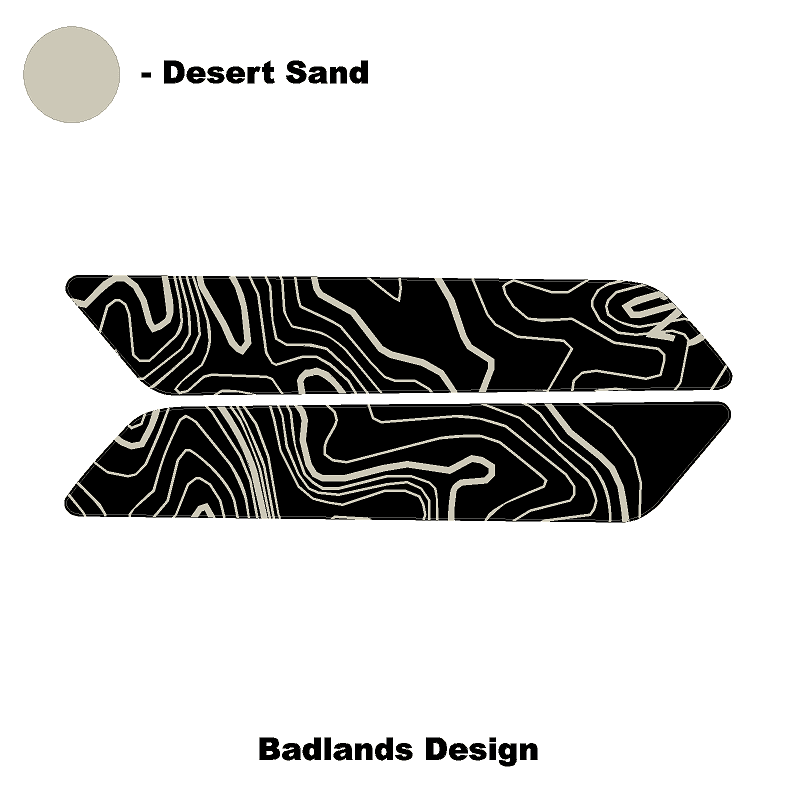 Topo Interior Front Door Grab Handle Overlay Kit (Printed + Laser Series) - 2021+ Bronco - Speedlogix