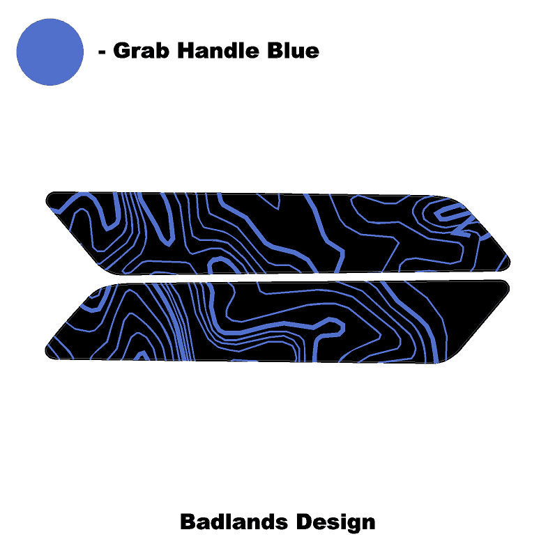 Topo Interior Front Door Grab Handle Overlay Kit (Printed + Laser Series) - 2021+ Bronco - Speedlogix