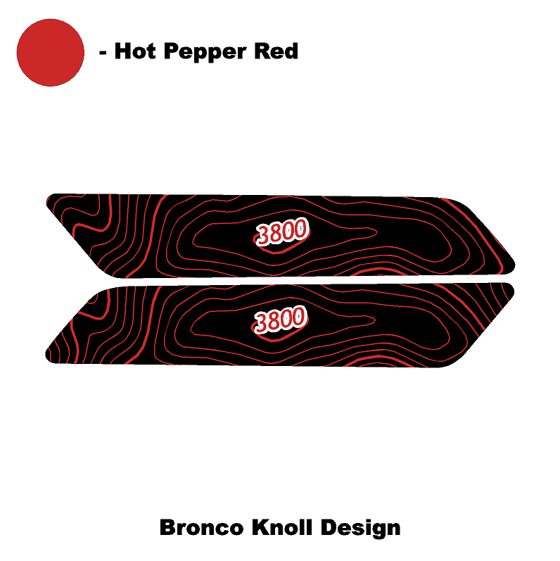 Topo Interior Front Door Grab Handle Overlay Kit (Printed + Laser Series) - 2021+ Bronco - Speedlogix