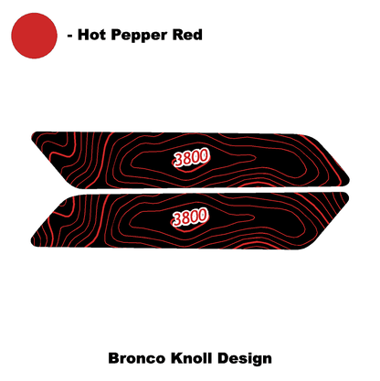 Topo Interior Front Door Grab Handle Overlay Kit (Printed + Laser Series) - 2021+ Bronco - Speedlogix