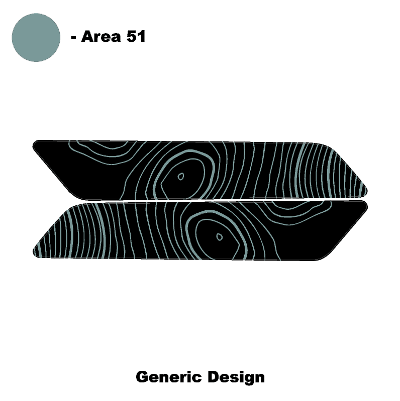 Topo Interior Front Door Grab Handle Overlay Kit (Printed + Laser Series) - 2021+ Bronco - Speedlogix