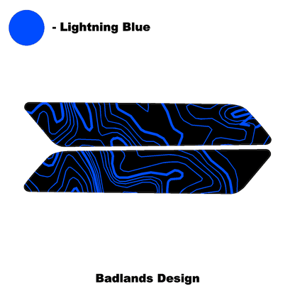 Topo Interior Front Door Grab Handle Overlay Kit (Printed + Laser Series) - 2021+ Bronco - Speedlogix