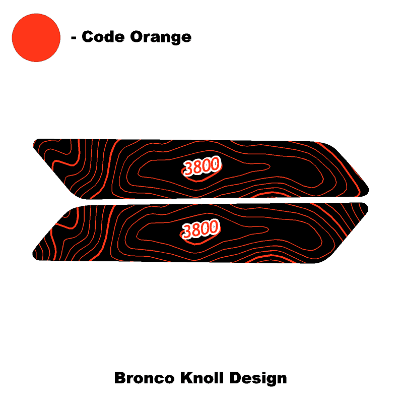 Topo Interior Front Door Grab Handle Overlay Kit (Printed + Laser Series) - 2021+ Bronco - Speedlogix