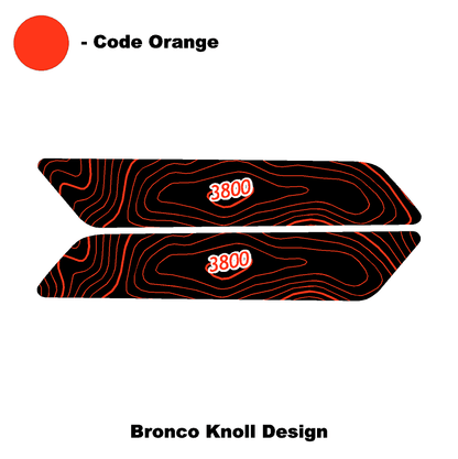 Topo Interior Front Door Grab Handle Overlay Kit (Printed + Laser Series) - 2021+ Bronco - Speedlogix