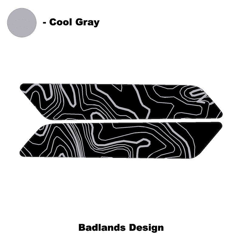 Topo Interior Front Door Grab Handle Overlay Kit (Printed + Laser Series) - 2021+ Bronco - Speedlogix