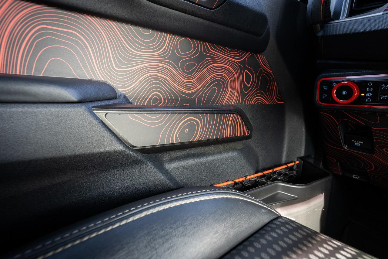 Topo Interior Front Door Grab Handle Overlay Kit (Printed + Laser Series) - 2021+ Bronco - Speedlogix