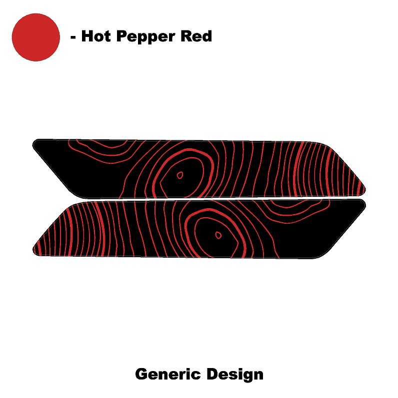 Topo Interior Front Door Grab Handle Overlay Kit (Printed + Laser Series) - 2021+ Bronco - Speedlogix