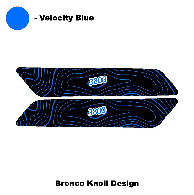 Topo Interior Front Door Grab Handle Overlay Kit (Printed + Laser Series) - 2021+ Bronco - Speedlogix