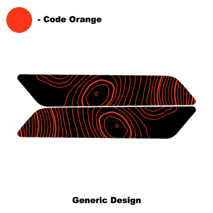 Topo Interior Front Door Grab Handle Overlay Kit (Printed + Laser Series) - 2021+ Bronco - Speedlogix