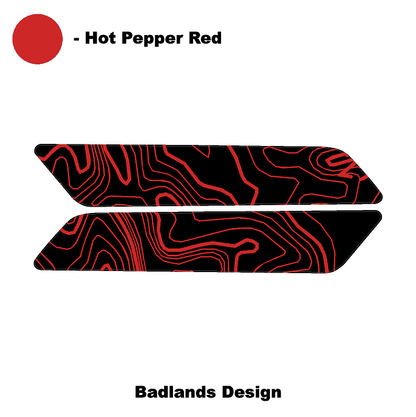 Topo Interior Front Door Grab Handle Overlay Kit (Printed + Laser Series) - 2021+ Bronco - Speedlogix