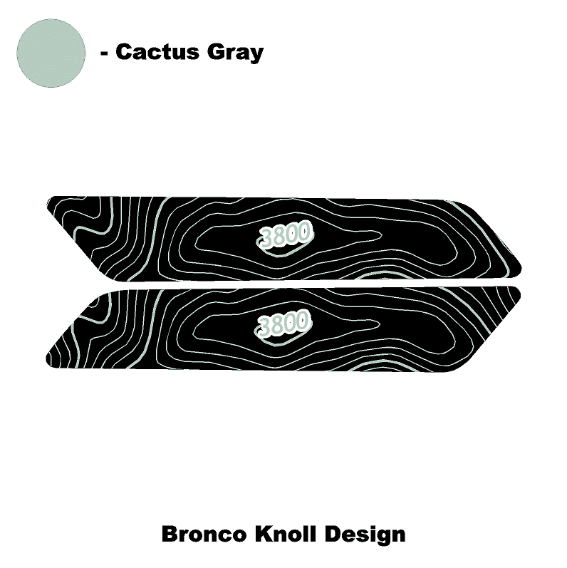 Topo Interior Front Door Grab Handle Overlay Kit (Printed + Laser Series) - 2021+ Bronco - Speedlogix