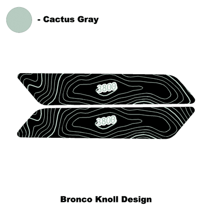 Topo Interior Front Door Grab Handle Overlay Kit (Printed + Laser Series) - 2021+ Bronco - Speedlogix