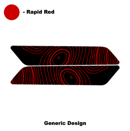 Topo Interior Front Door Grab Handle Overlay Kit (Printed + Laser Series) - 2021+ Bronco - Speedlogix