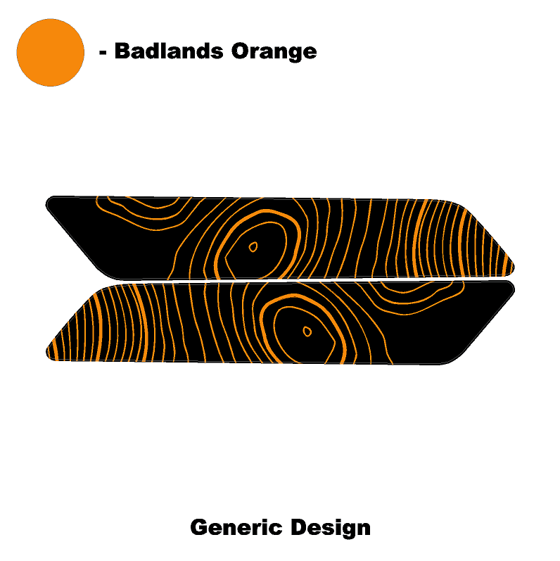 Topo Interior Front Door Grab Handle Overlay Kit (Printed + Laser Series) - 2021+ Bronco - Speedlogix