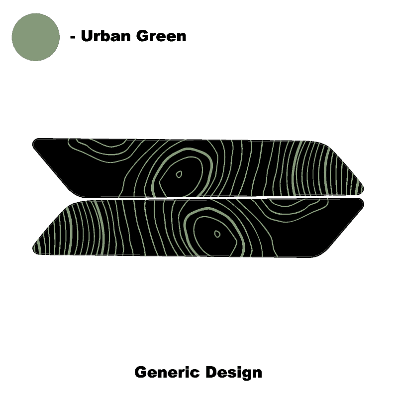 Topo Interior Front Door Grab Handle Overlay Kit (Printed + Laser Series) - 2021+ Bronco - Speedlogix