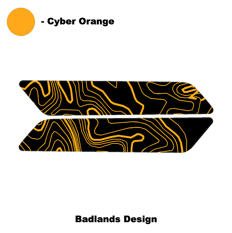 Topo Interior Front Door Grab Handle Overlay Kit (Printed + Laser Series) - 2021+ Bronco - Speedlogix