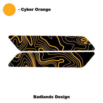 Topo Interior Front Door Grab Handle Overlay Kit (Printed + Laser Series) - 2021+ Bronco - Speedlogix