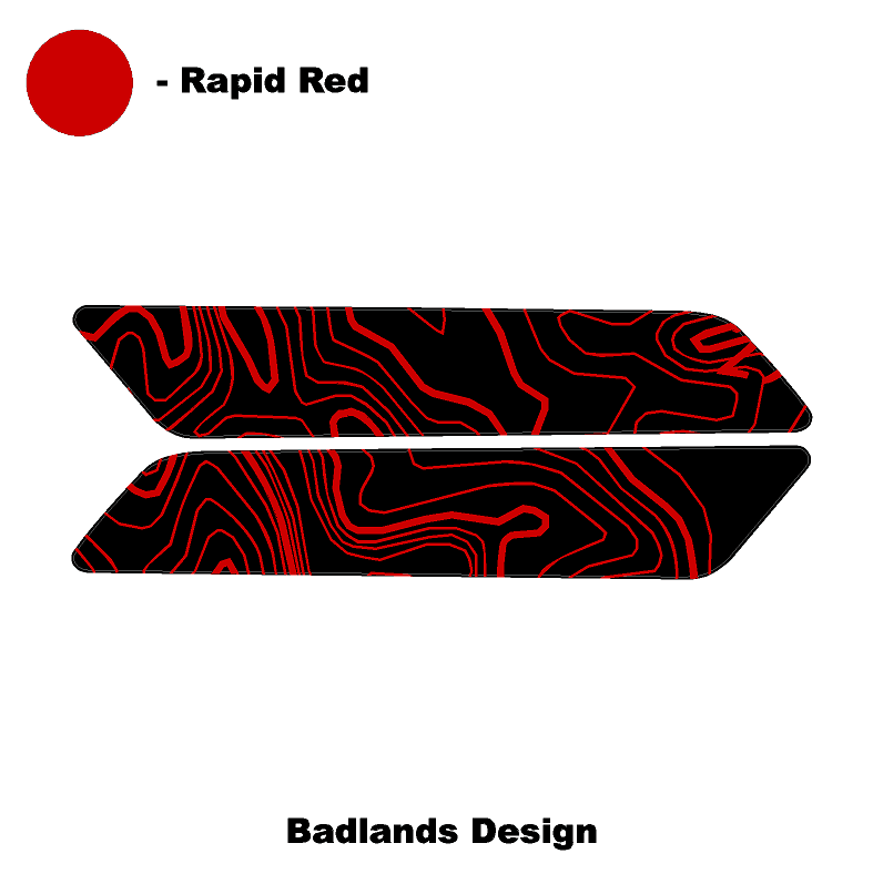 Topo Interior Front Door Grab Handle Overlay Kit (Printed + Laser Series) - 2021+ Bronco - Speedlogix