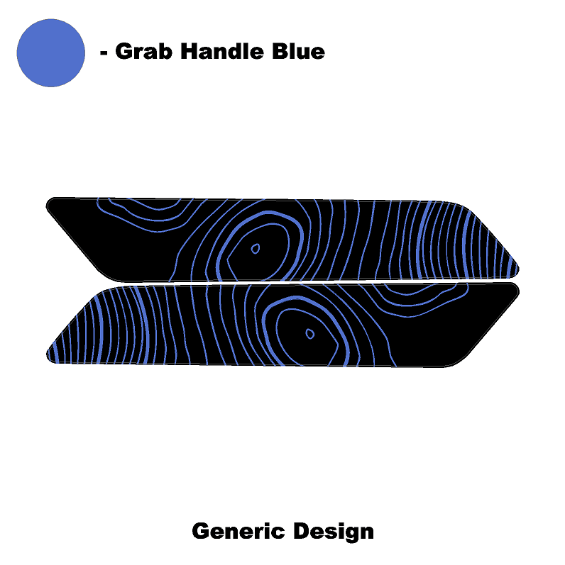 Topo Interior Front Door Grab Handle Overlay Kit (Printed + Laser Series) - 2021+ Bronco - Speedlogix