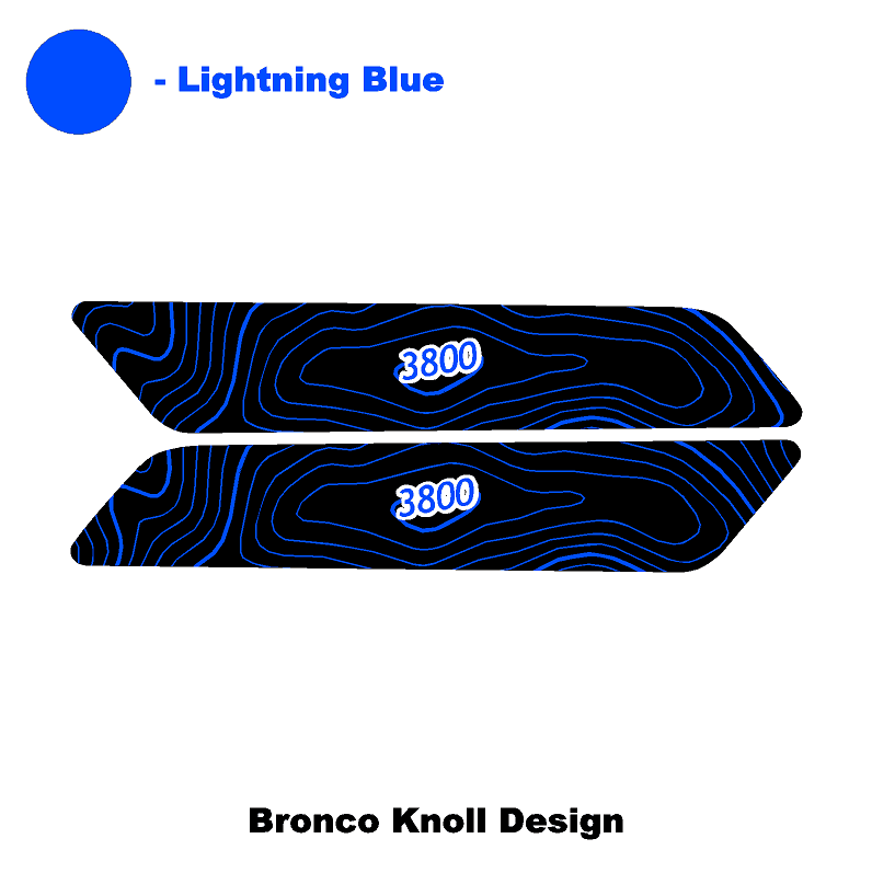 Topo Interior Front Door Grab Handle Overlay Kit (Printed + Laser Series) - 2021+ Bronco - Speedlogix