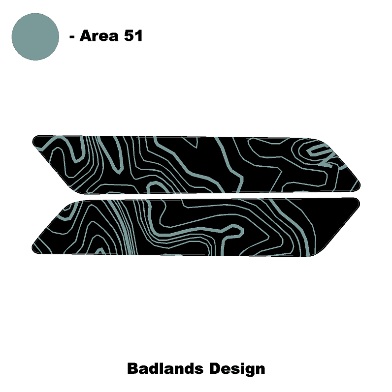 Topo Interior Front Door Grab Handle Overlay Kit (Printed + Laser Series) - 2021+ Bronco - Speedlogix