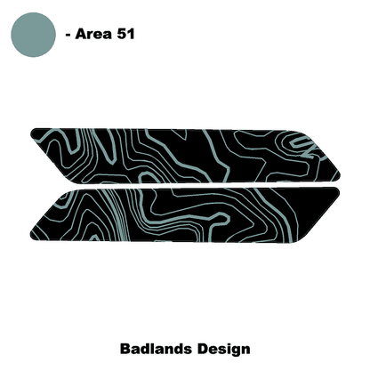 Topo Interior Front Door Grab Handle Overlay Kit (Printed + Laser Series) - 2021+ Bronco - Speedlogix