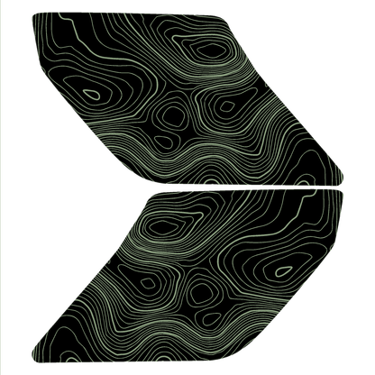 Topo Interior Lower Door Card Insert Overlays (Printed Series) - 2021+ Bronco 2 Door - Speedlogix