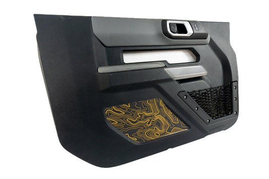 Topo Interior Lower Door Card Insert Overlays (Printed Series) - 2021+ Bronco 2 Door - Speedlogix
