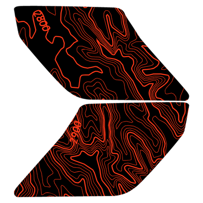 Topo Interior Lower Door Card Insert Overlays (Printed Series) - 2021+ Bronco 2 Door - Speedlogix