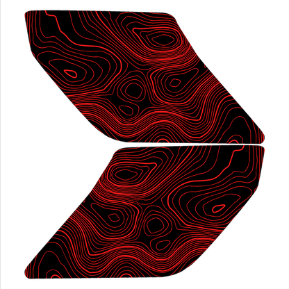 Topo Interior Lower Door Card Insert Overlays (Printed Series) - 2021+ Bronco 2 Door - Speedlogix