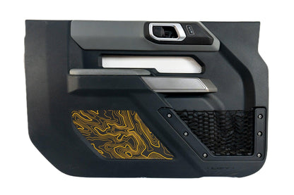 Topo Interior Lower Door Card Insert Overlays (Printed Series) - 2021+ Bronco 2 Door - Speedlogix