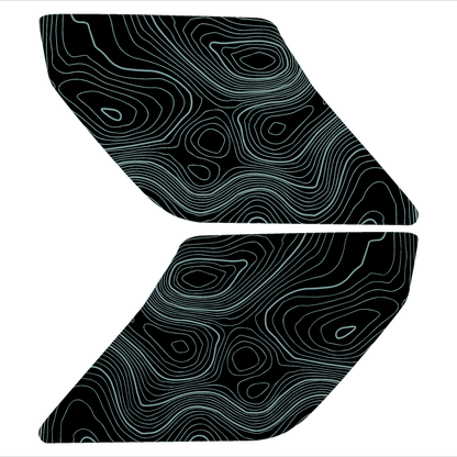 Topo Interior Lower Door Card Insert Overlays (Printed Series) - 2021+ Bronco 2 Door - Speedlogix