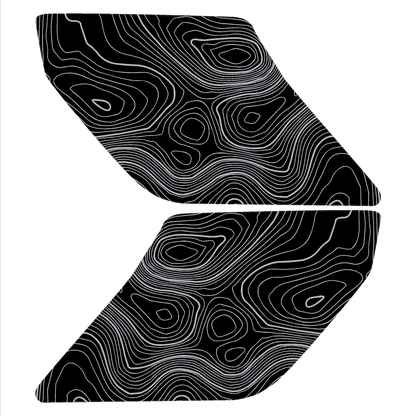 Topo Interior Lower Door Card Insert Overlays (Printed Series) - 2021+ Bronco 2 Door - Speedlogix