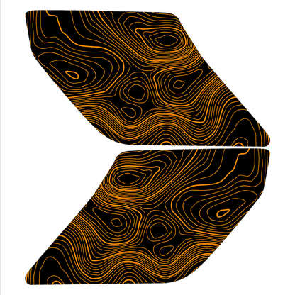 Topo Interior Sun Visor Overlays (Printed Series) - 2021+ Bronco (NO Homelink)
