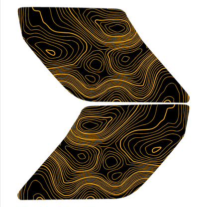 Topo Interior Sun Visor Overlays (Printed Series) - 2021+ Bronco (NO Homelink)