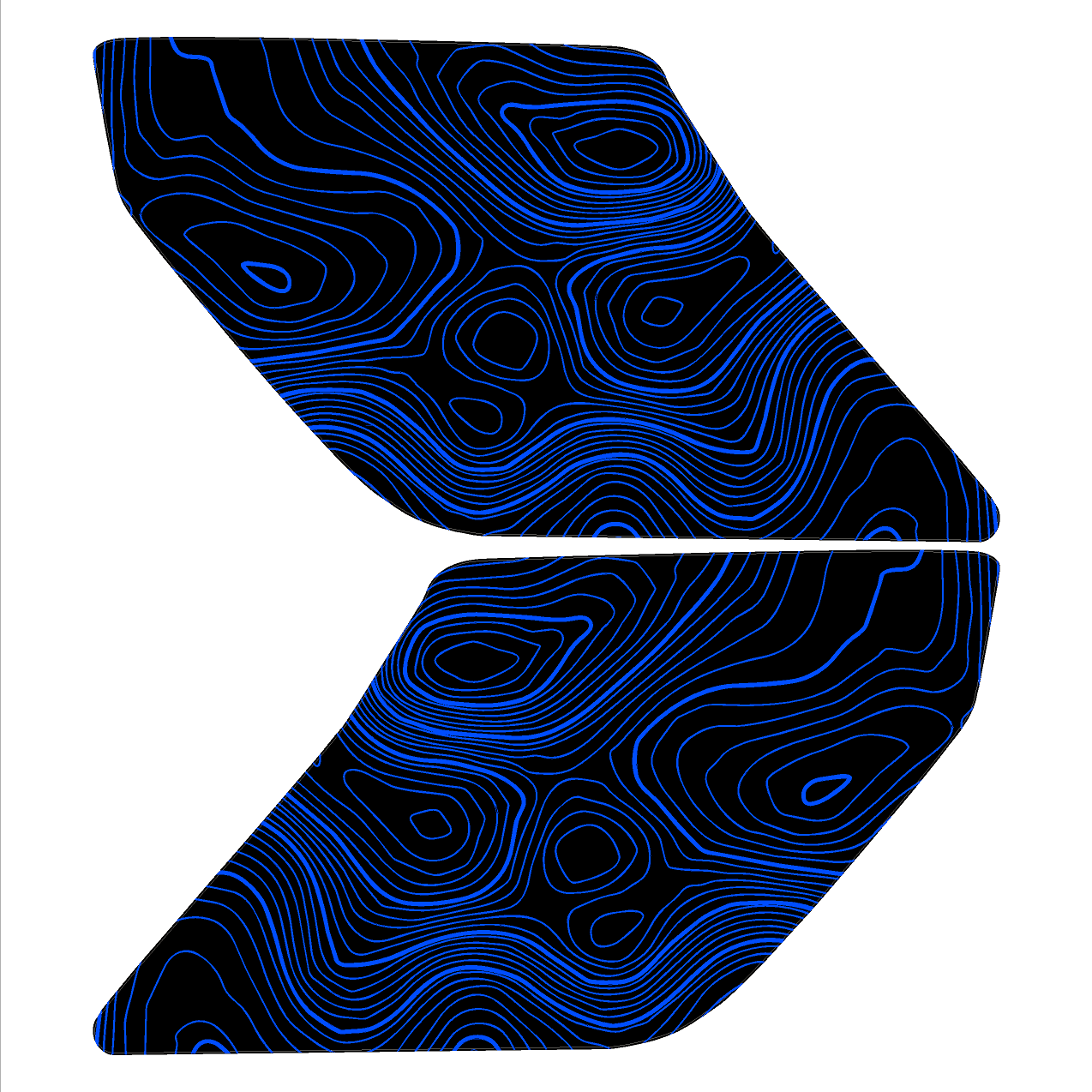 Topo Interior Sun Visor Overlays (Printed Series) - 2021+ Bronco (with Homelink)